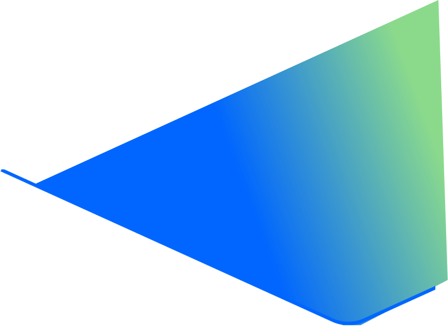Blue background chevron shape