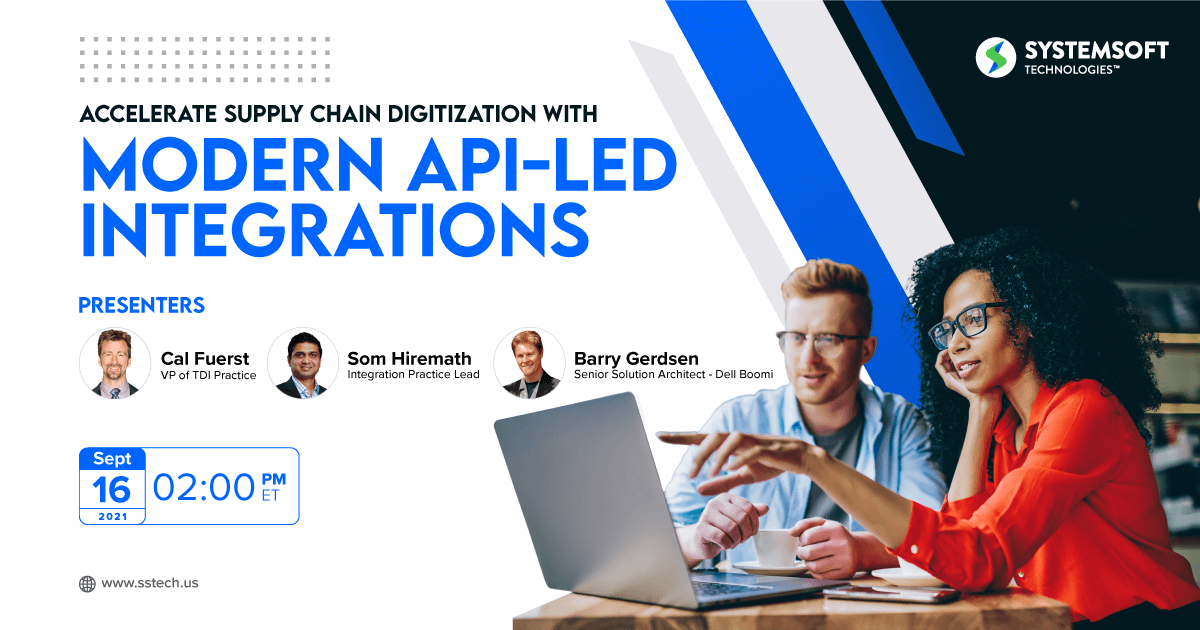 Accelerate Supply chain digitization with modern API-Led integration Webinar banner